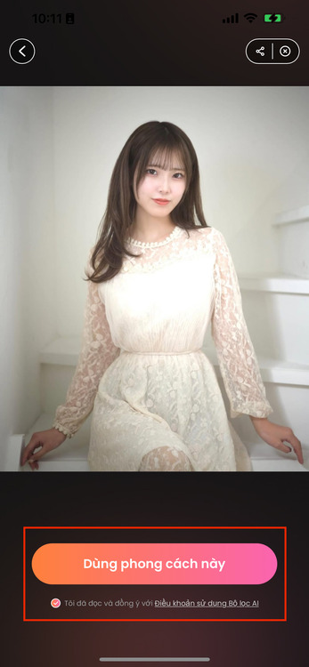 app thay đổi quần áo-Select Use this style to have the AI ​​start changing clothes