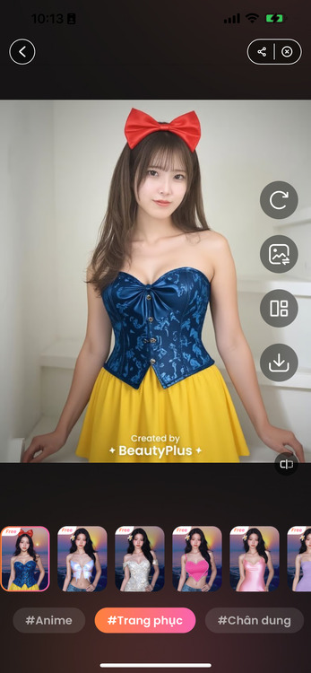 app thay đổi quần áo-xem trước