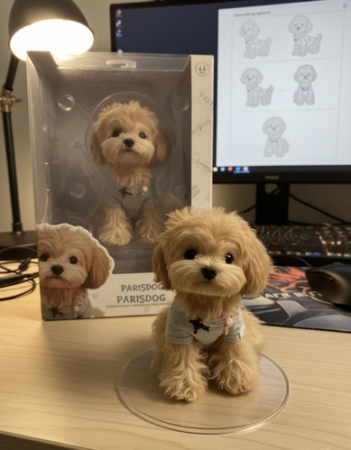 かわいい犬のフィギュア