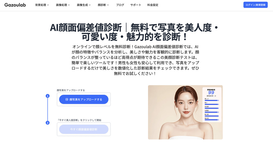 おすすめの顔面偏差値診断サイト7選-GazouLab