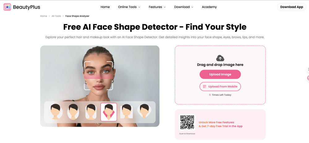 How to Tell Your Face Shape - BeautyPlus - Face Shape Detector