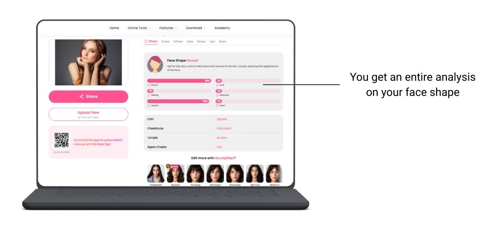 How to Tell Your Face Shape - BeautyPlus - Entire Analysis