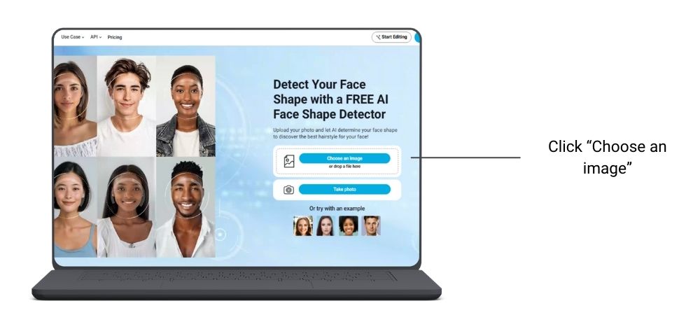 How to Tell Your Face Shape - Youcam Online Editor - Choose an Image