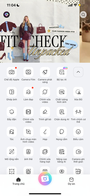 cách làm nét ảnh-Vào app BeautyPlus và chọn mục Chất lượng hình ảnh nhé