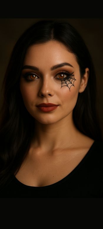 Halloween Makeup Ideas - Prompt - Spider-web