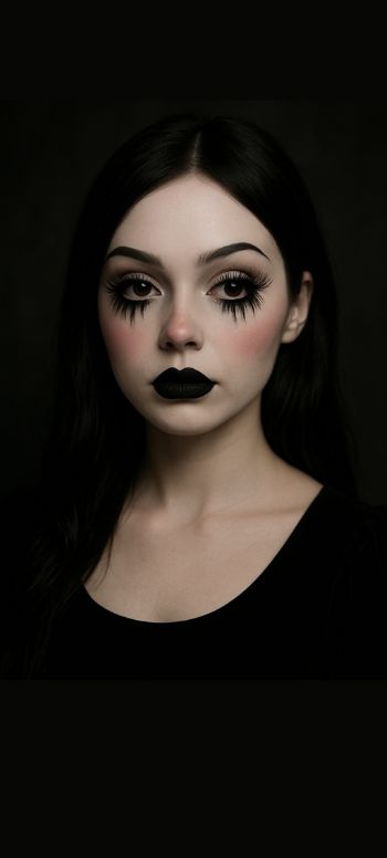 Halloween Makeup Ideas - Prompt - Goth doll