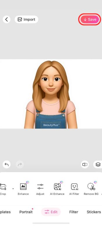How to Make a Memoji - BeautyPlus - Save