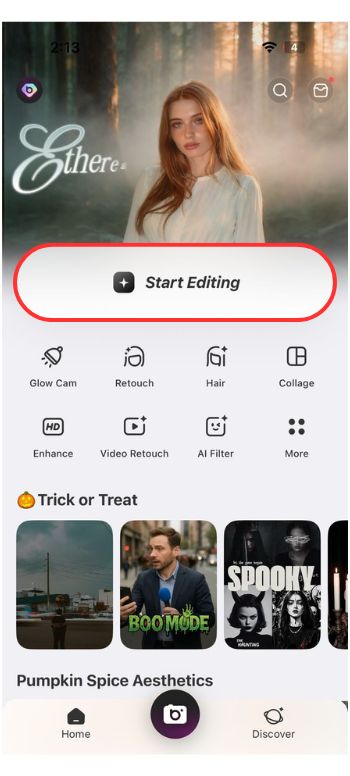 Tim Burton Filter-start editing