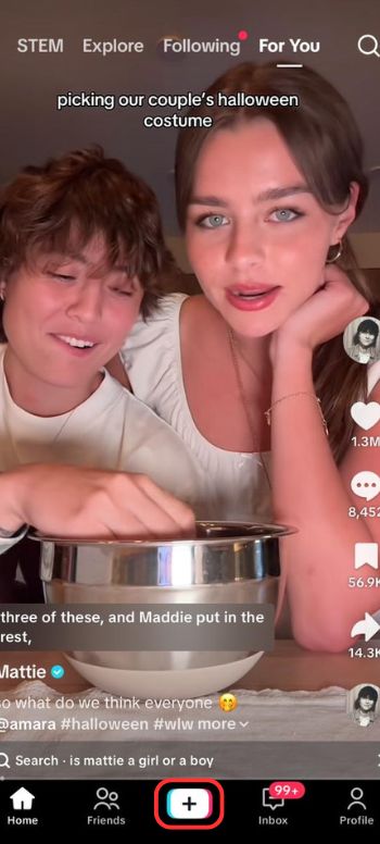 Tim Burton Filter-tiktok plus button