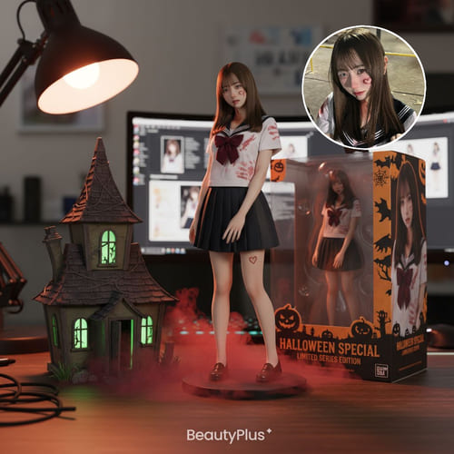 ヘックスフィグ ハロウィン AI フィルター - 女子高生