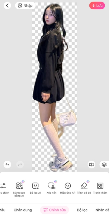 cách xóa nền ảnh-Nhấp vào dấu V ở góc dưới bên phải