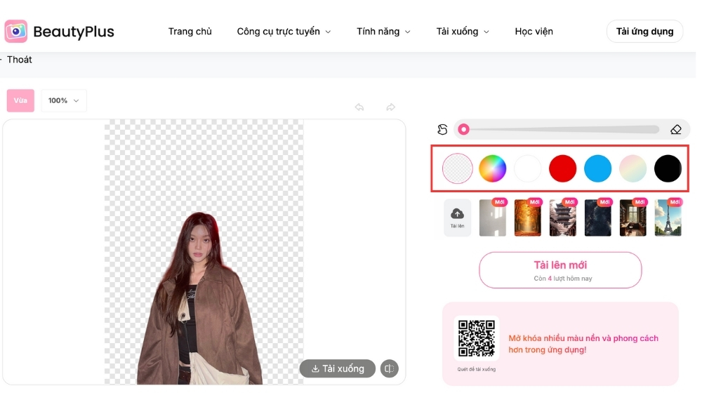 cách xóa nền ảnh-web Chọn kiểu xóa nền mà bạn thích nhất