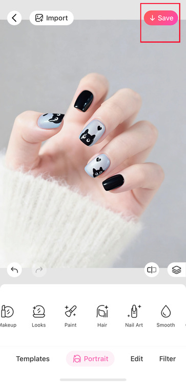 virtual nail try on - BeautyPlus Custom design - Save