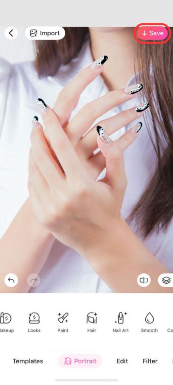 virtual nail try on - BeautyPlus Custom design - Save