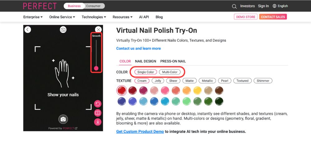 virtual nail try on - PerfectCorp - Adjust