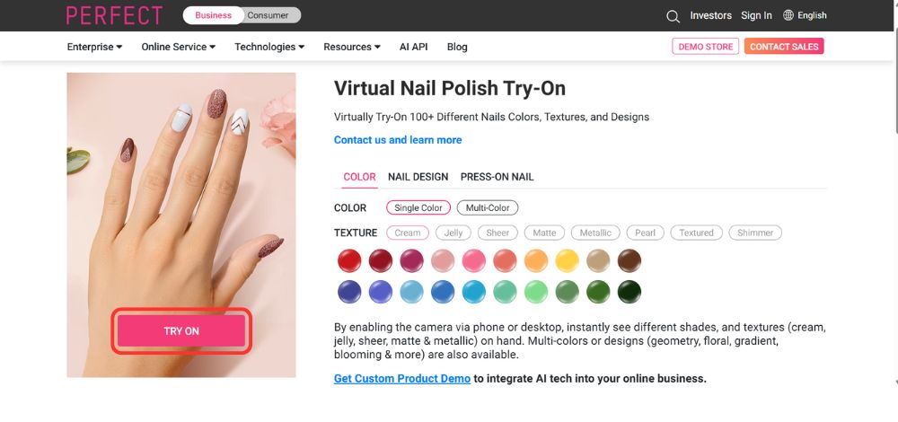 virtual nail try on - PerfectCorp - Try on