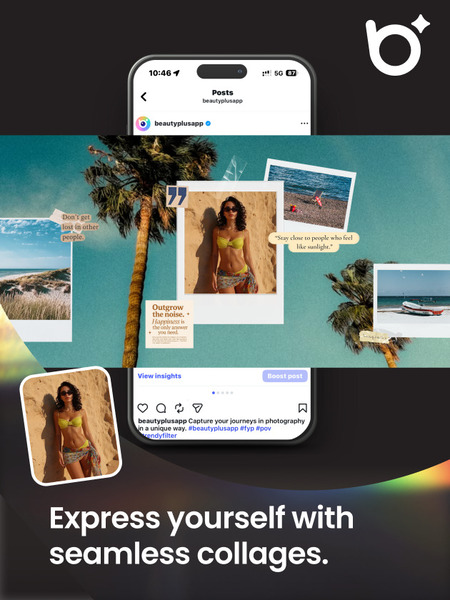 BeautyPlus Logo Upgrade - seamless collages