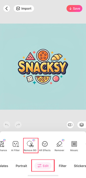 Cara Menghapus Background Logo - Beautyplus - Edit