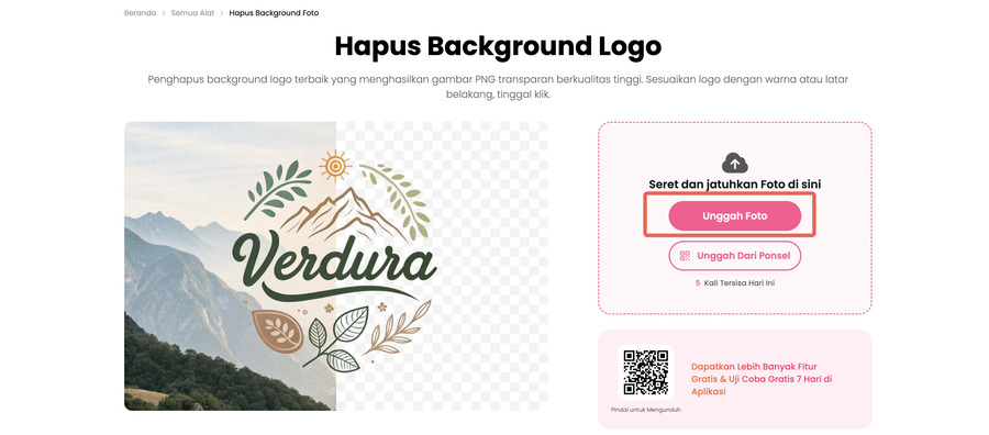 Cara Menghapus Background Logo - Unggah Foto