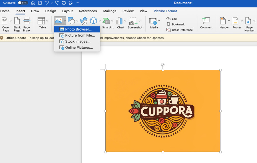 Cara Menghapus Background Logo di Microsoft Word-langkah 1