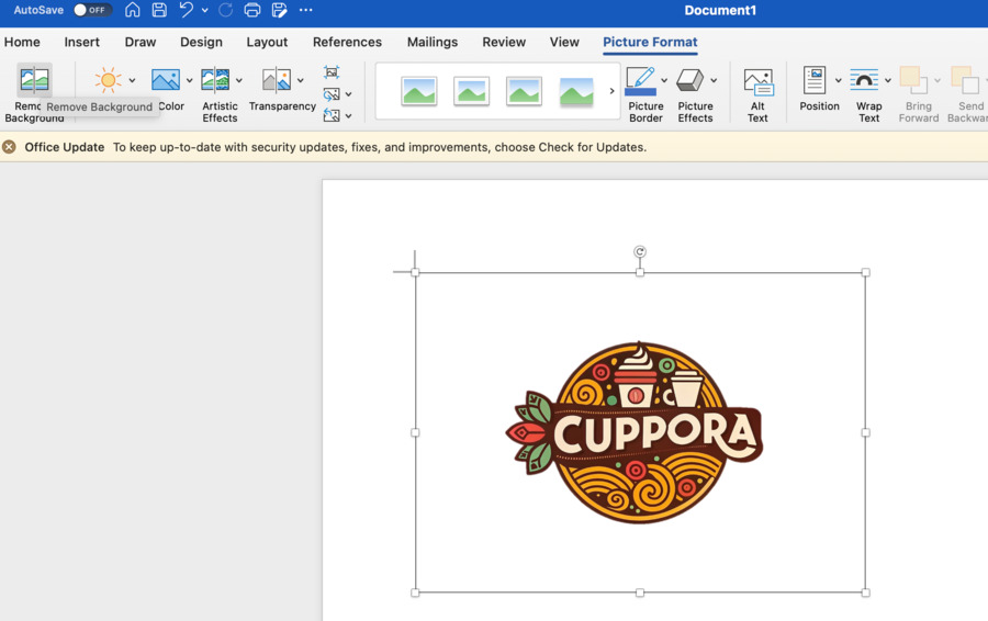 Cara Menghapus Background Logo di Microsoft Word-langkah 2