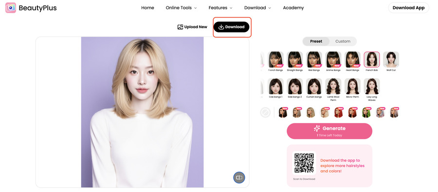 Short Hair Filter - How to Shorten My Hair Using BeautyPlus - Download
