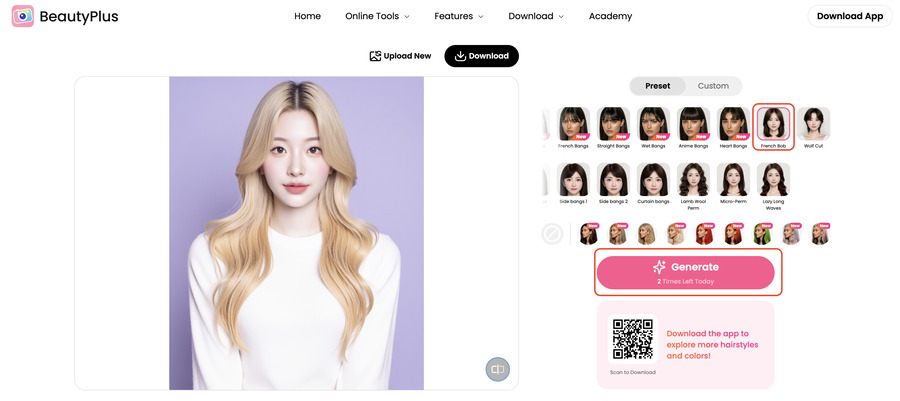 Short Hair Filter - How to Shorten My Hair Using BeautyPlus - Generate