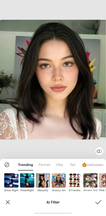 How to Catch AI Snow Trend with beautyplus step 2
