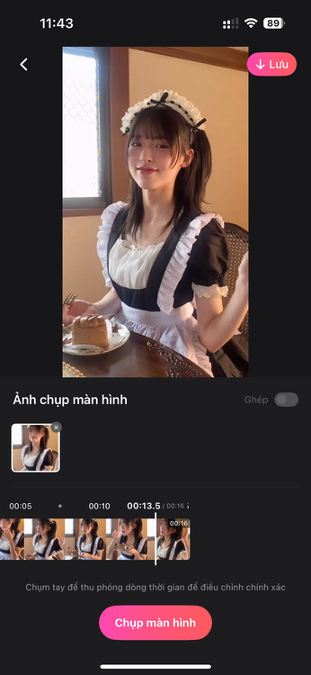 Chỉ cần di chuyển đến khung hình bạn muốn chụp lại là xong!