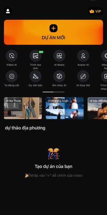 Cắt-ảnh-từ-video-bằng-VivaVideo-Bước-2-Mở app-upload-video-bạn-muốn-cắt