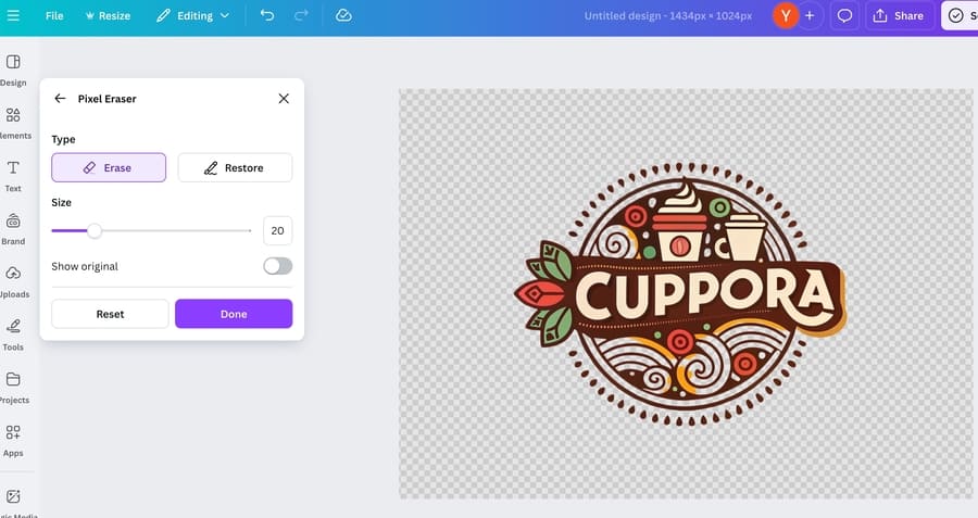 Cara Menghapus Background Logo di Canva-langkah 2