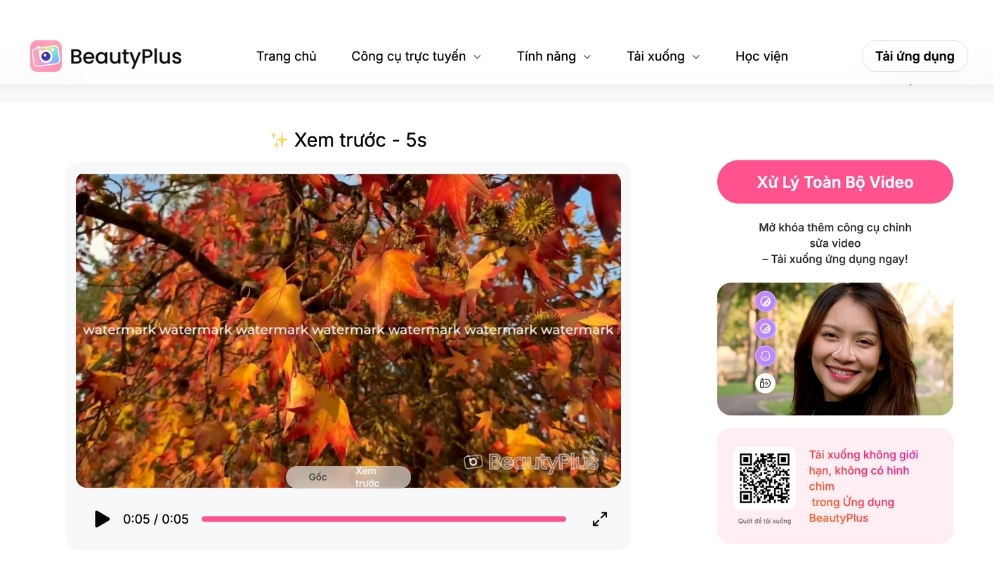 cách xóa logo trong video-BeautyPlus-AI tự động xóa logo