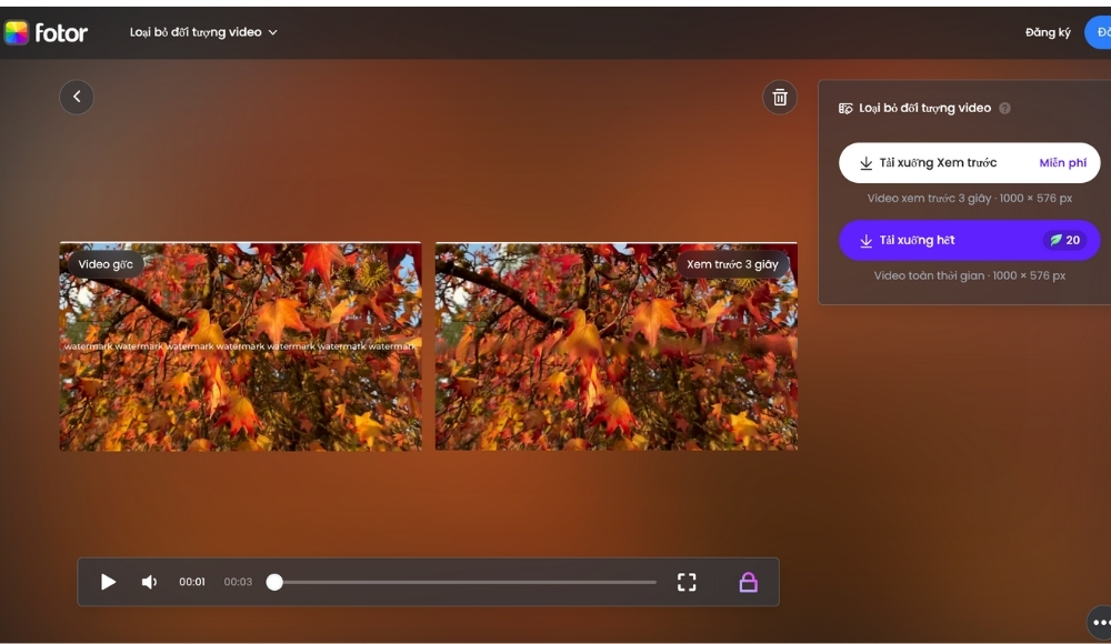 cách xóa logo trong video-Fotor-select xóa