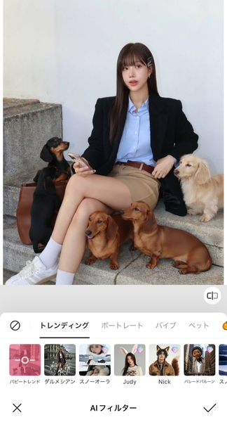 BeautyPlus puppy trendでの作り方は
