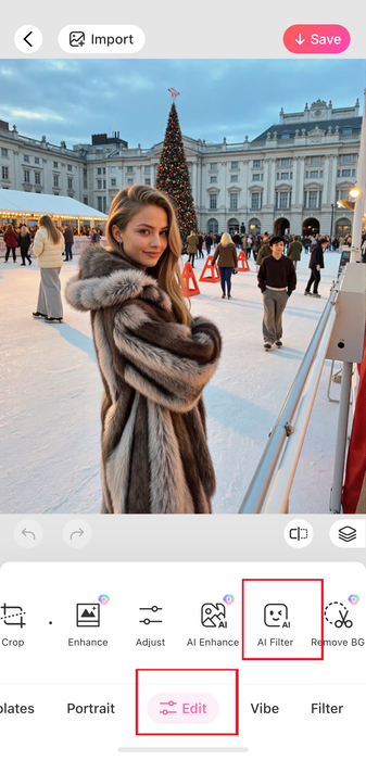 How Can I Add Snow to a Photo as an Overlay - BeautyPlus - AI Filters