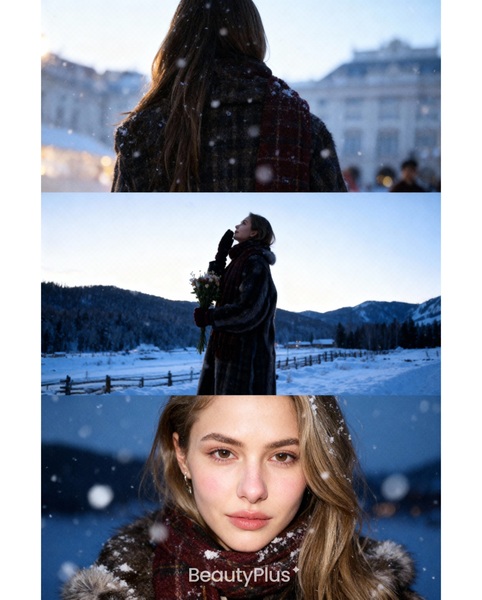 How Can I Add Snow to a Photo as an Overlay - BeautyPlus - Snow Night