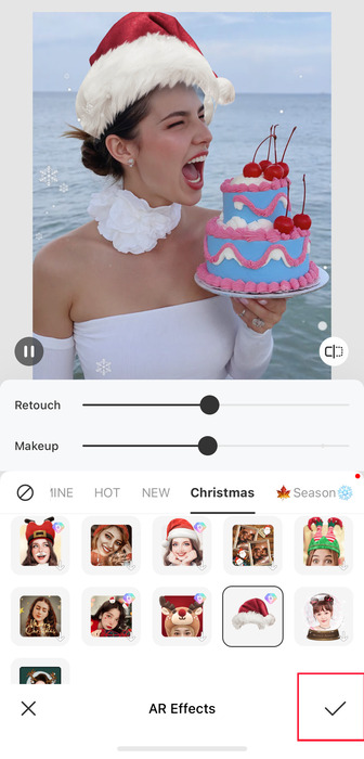 How to Add Santa Hat to Photo - BeautyPlus - Save