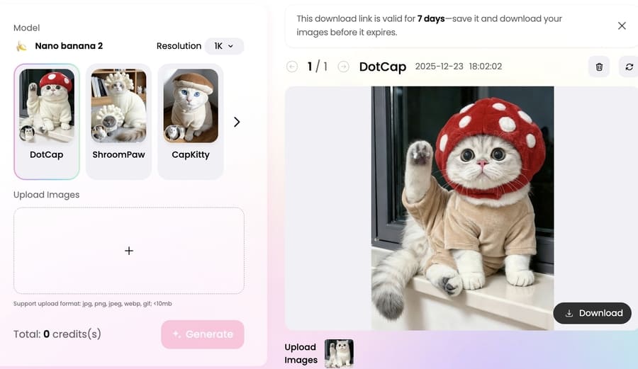 BeautyPlusを使ったAIきのこ猫の作り方