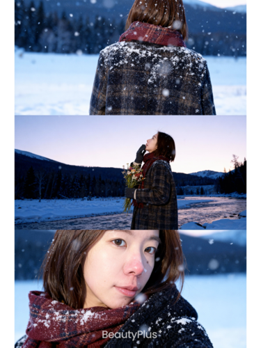 儚げな雰囲気が魅力「AI雪加工」