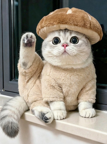 キノコ猫の写真