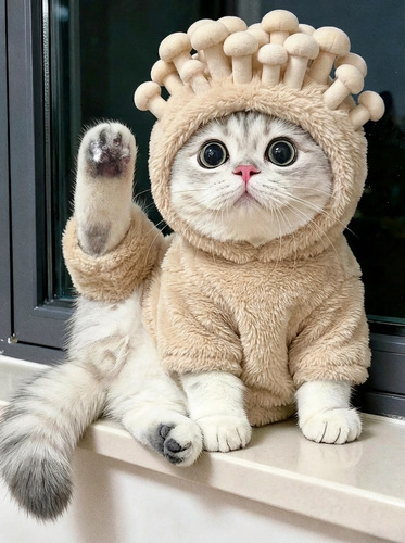 えのき茸猫写真