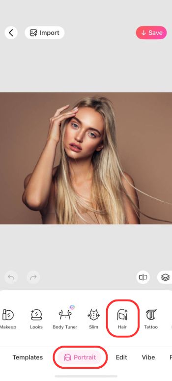 what would i look like with black hair-BeautyPlus app step 3