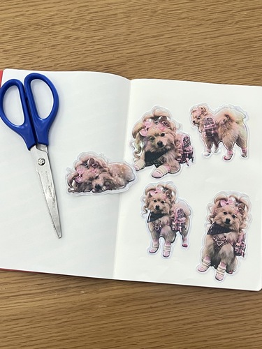 切り抜きボンボンドロップステッカー