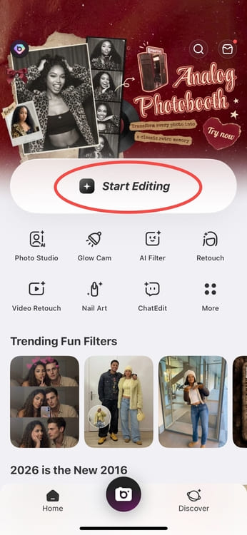 how to fix lazy eye in photos-BeautyPlus app step 2