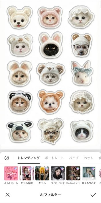 BeautyPlusを使ってボンボンドロップステッカーを作成する方法 - ステップ2