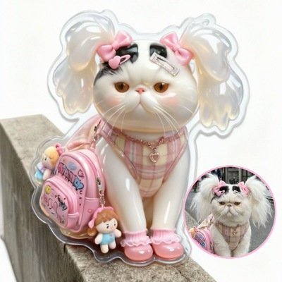 ぷくぷくシール猫