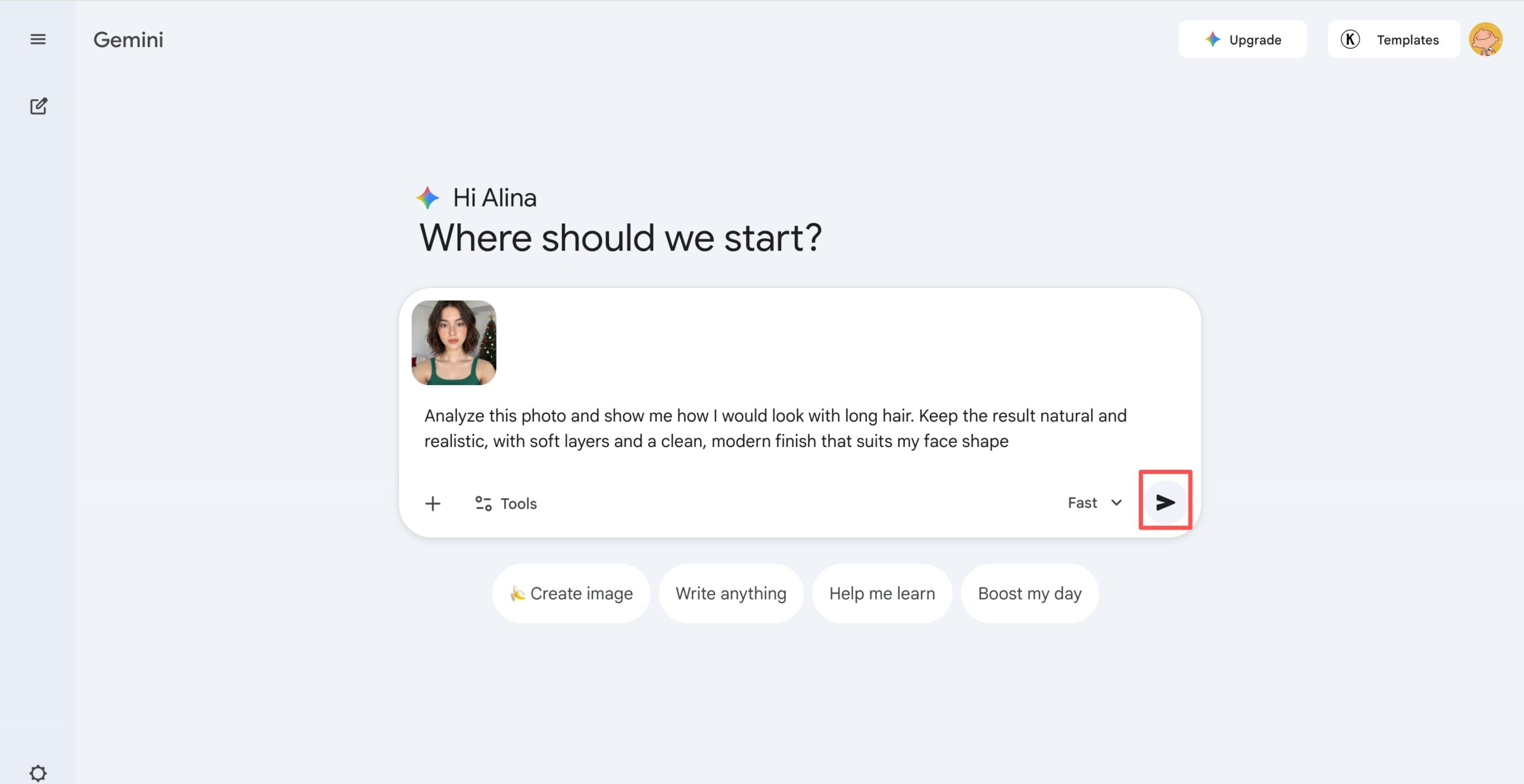 what would i look like with long hair-Gemini online step 3