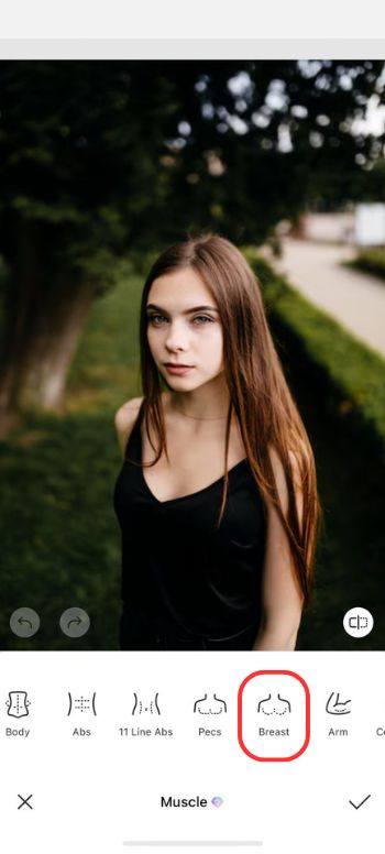 How to Expand Breasts With BeautyPlus App - Step 4