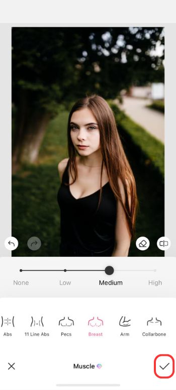 How to Expand Breasts With BeautyPlus App - Step 5