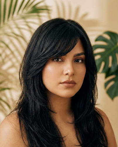 cortes de flequillo según el rostro - rostro redondo